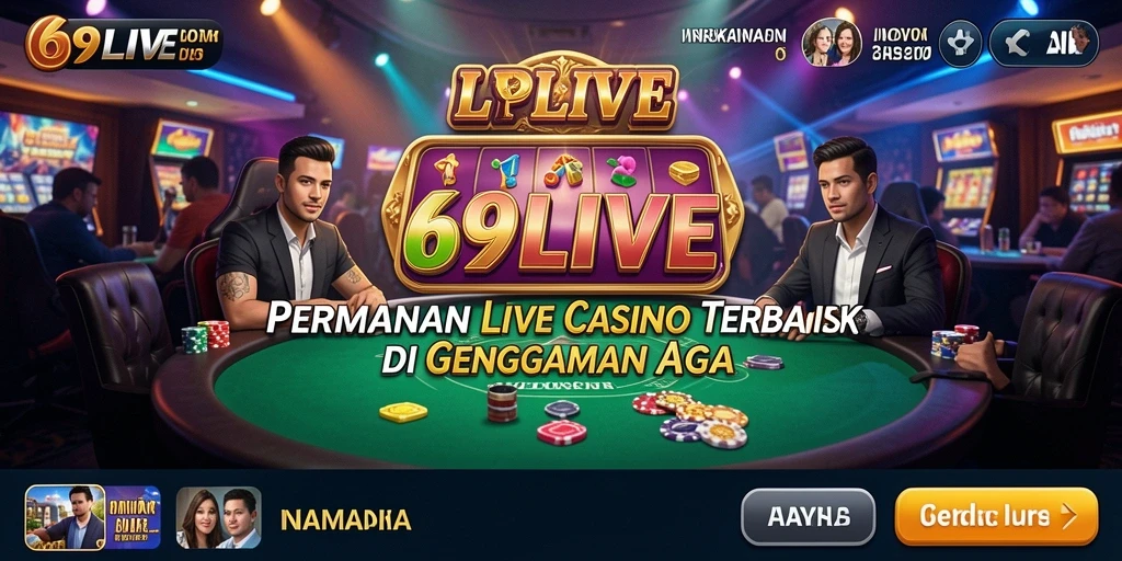 Tampilan menarik dari gameplay Live Casino di 69LIVE.