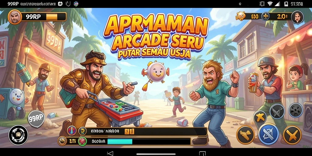 Tampilan gameplay 99RP yang menarik dan penuh aksi berlangsung seru.