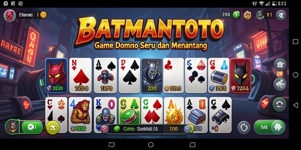 Tampilan gameplay seru di game Domino BATMANTOTO.