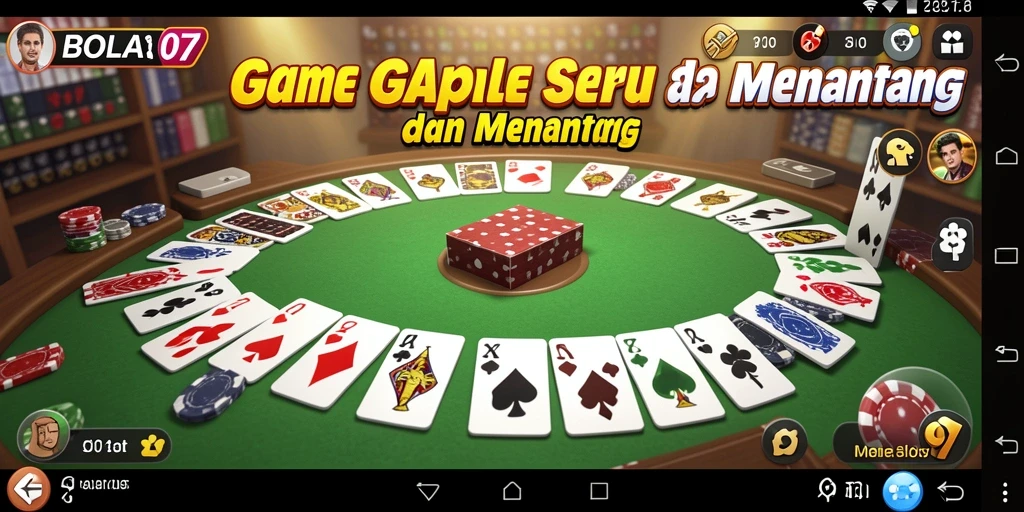 Screenshot utama BOLA07 menampilkan gameplay Gaple yang seru.