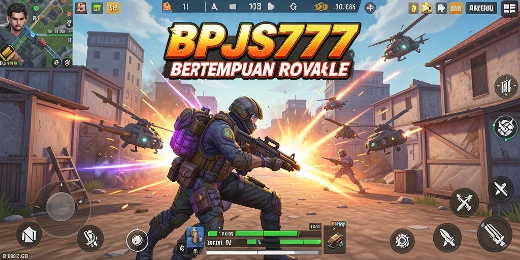 Gameplay intens BPJS777 dalam pertempuran Battle Royale.