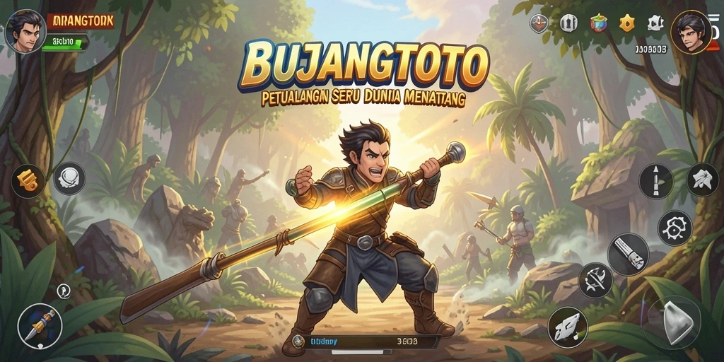Tangkapan layar dari gameplay BUJANGTOTO dengan suasana petualangan yang menegangkan.