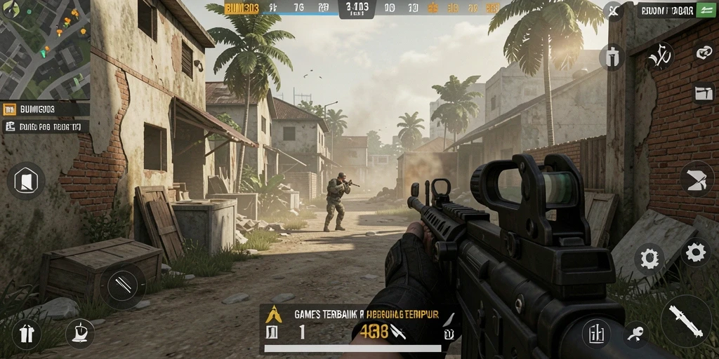 Tampilan gameplay mendebarkan dari BUMI303, seru dan dinamis.