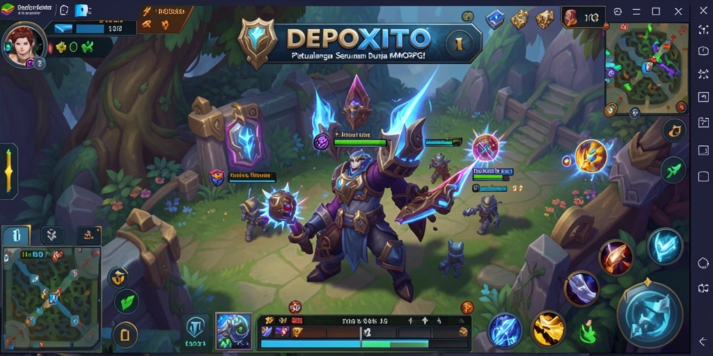 Tampilan gameplay seru DEPOXITO dalam dunia MMORPG yang luas dan penuh tantangan.