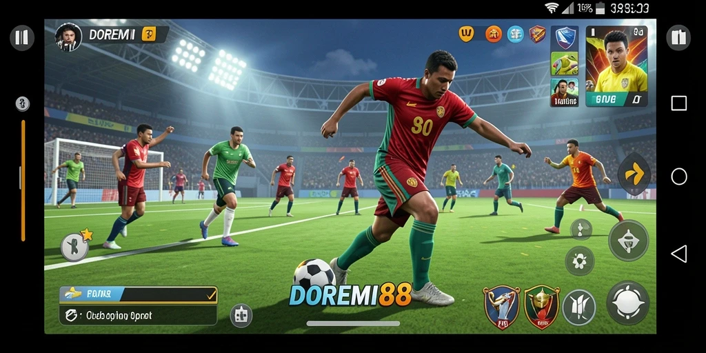 Tampilan gameplay seru dari DOREMI88 dalam kompetisi olahraga.
