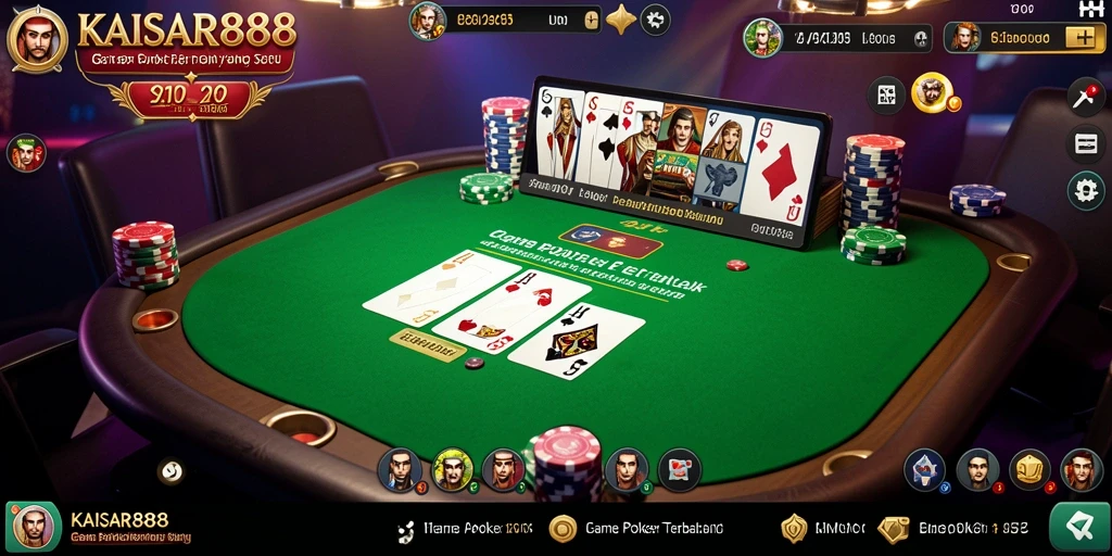 Tampilan menarik dari gameplay Poker KAISAR888 yang seru.
