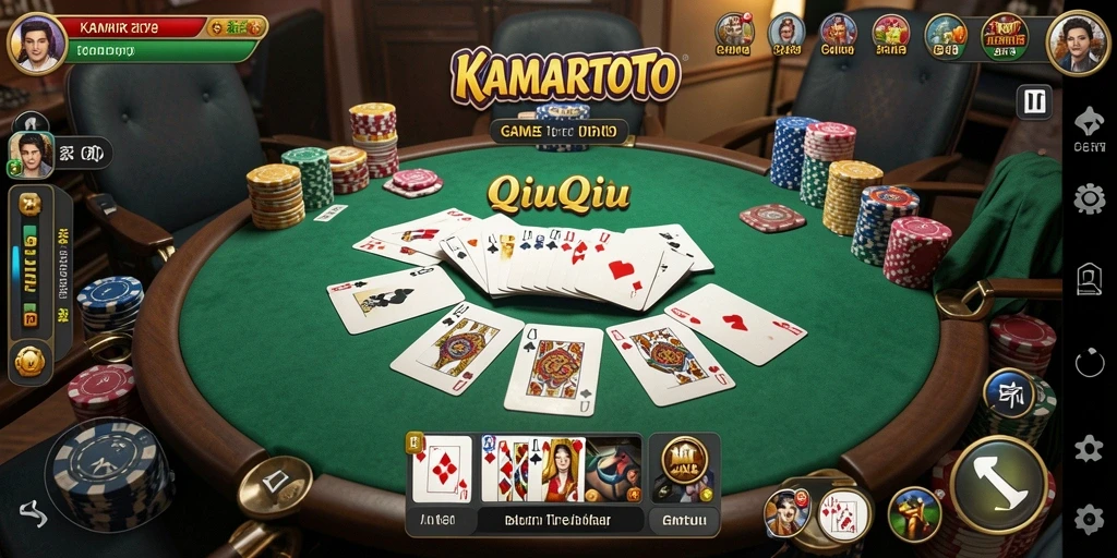 Tampilan gameplay QiuQiu yang seru dan interaktif.