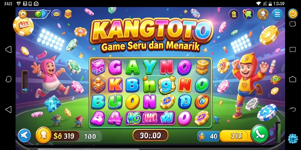 Tampilan menarik dari gameplay Bingo yang penuh warna.