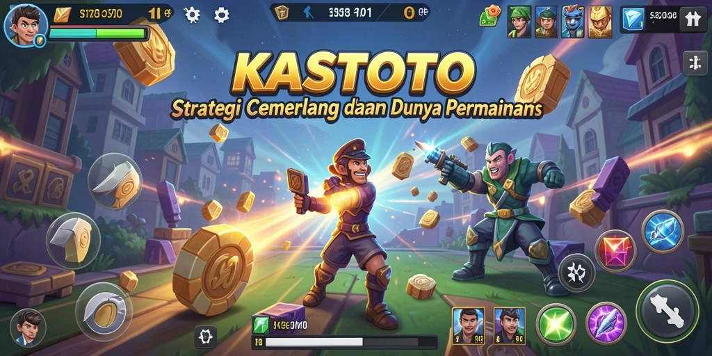 Screenshot KASTOTO menampilkan aksi strategis yang intens di medan perang.