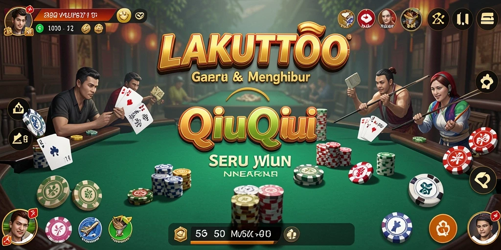 Tampilan gameplay seru dari LAKUTOTO yang memperlihatkan pertarungan QiuQiu.