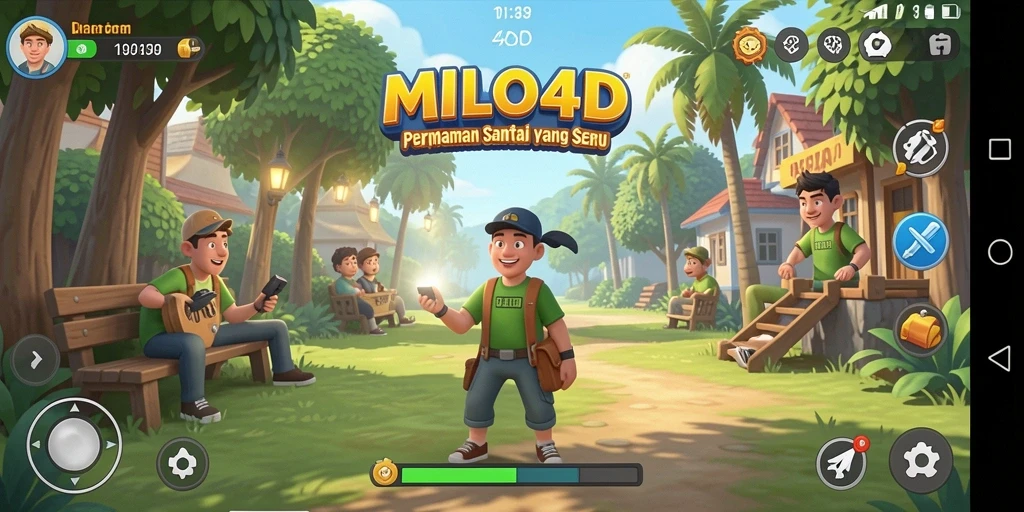 Tangkapan layar gameplay MILO4D yang penuh warna dan menyenangkan.