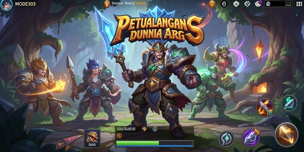 Tampilan gameplay seru di dunia fantasi MODE303.