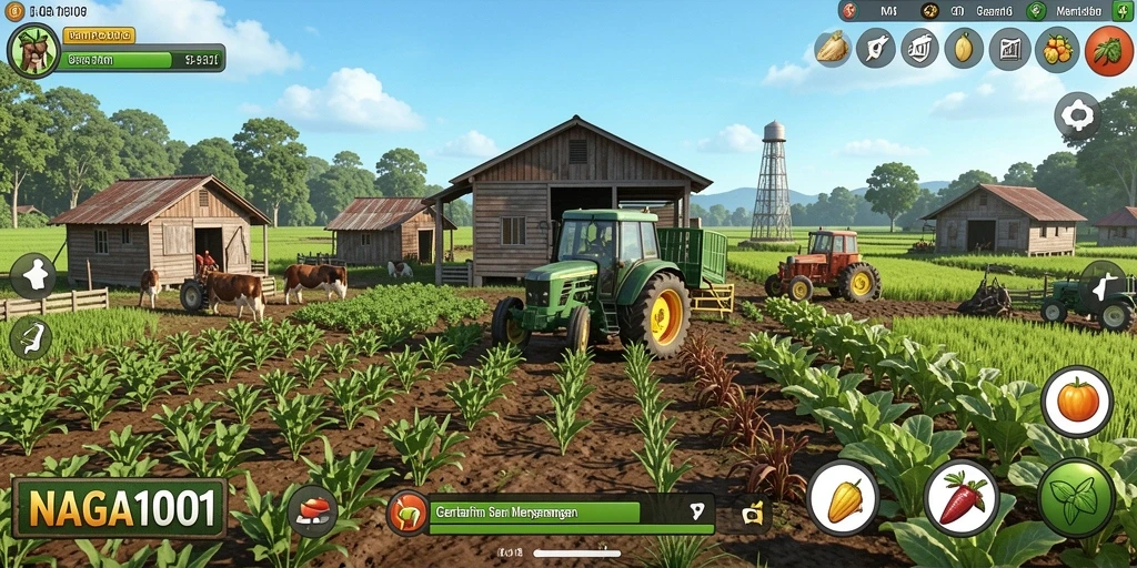 Tampilan gameplay yang menarik dalam dunia pertanian NAGA1001.