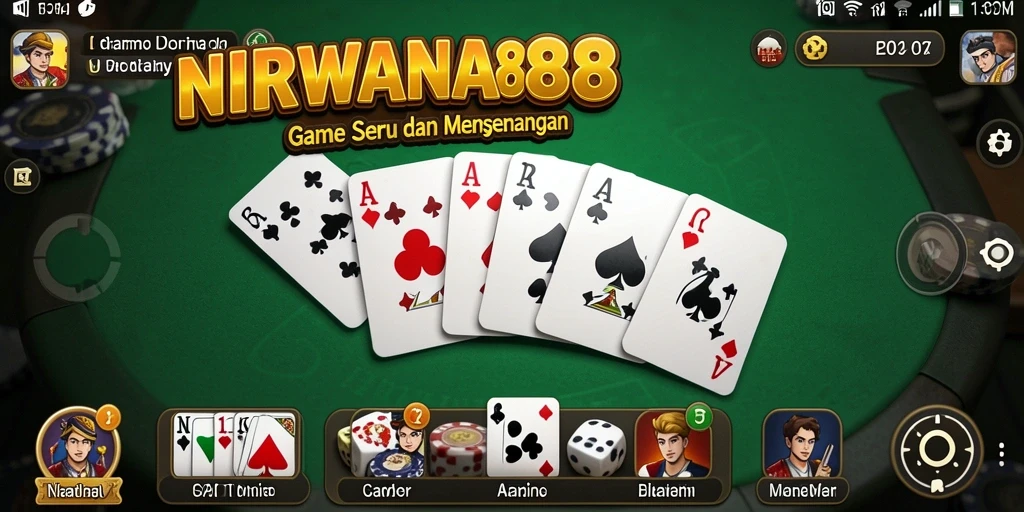 Screenshot gameplay NIRWANA88 yang menampilkan keseruan permainan Domino.