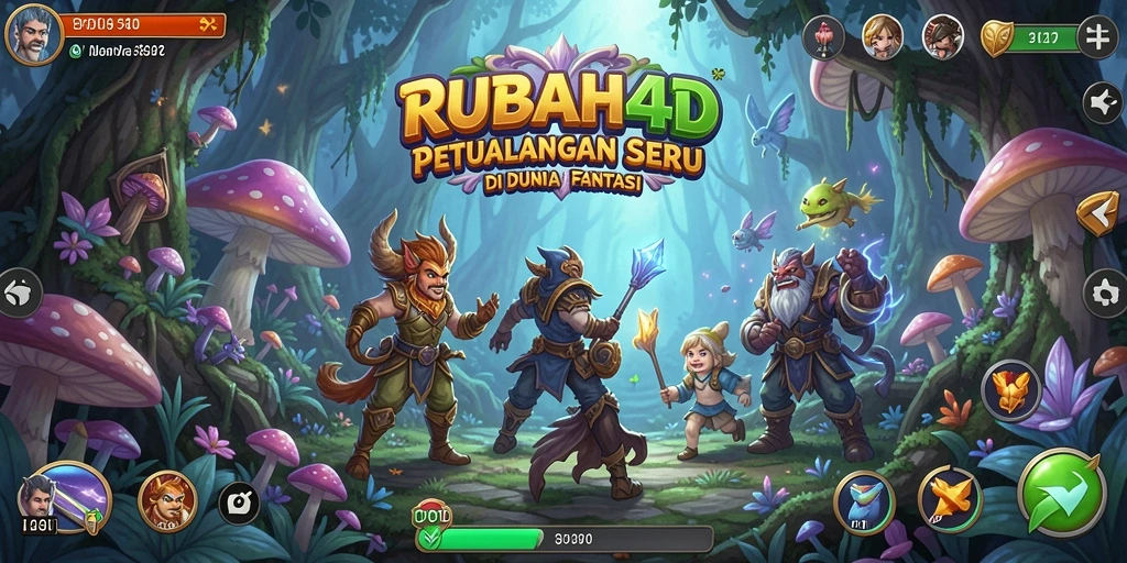 Screenshot gameplay RUBAH4D yang menampilkan karakter dalam pertempuran epik.