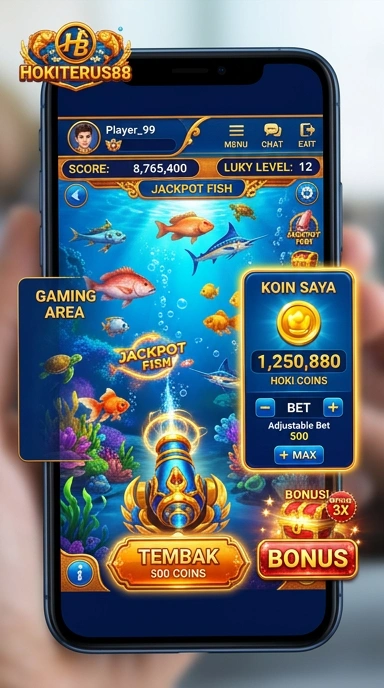 Tampilan utama aplikasi hokiterus88 dengan berbagai pilihan aplikasi.